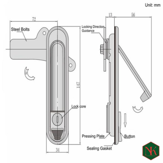 KHÓA TỦ ĐIỆN AB301.2 