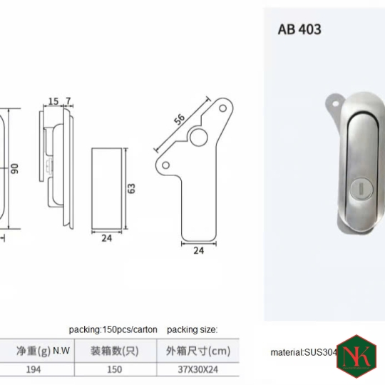 KHÓA SSAB403 INOX 304