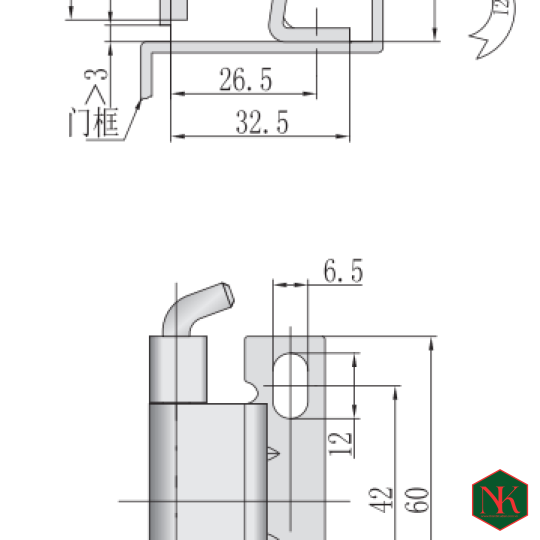 BẢN LỀ JL250-3- SHENGHONG