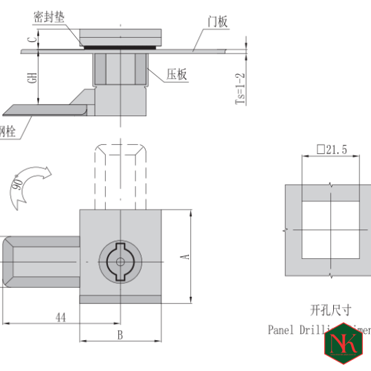 KHÓA TỦ ĐIỆN MS813