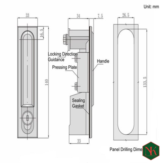 KHÓA TỦ ĐIỆN MS818-1