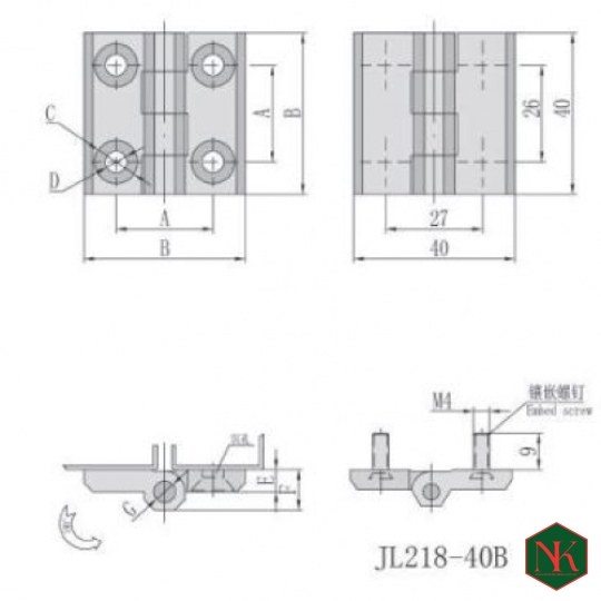 BẢN LỀ JL218-40B