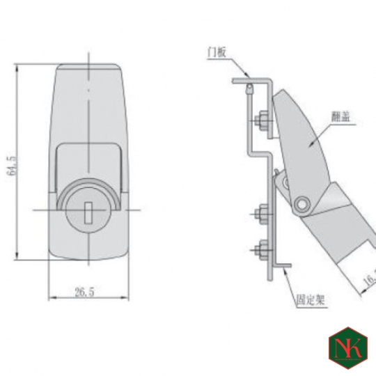 KHÓA TỦ ĐIỆN DK604-1  