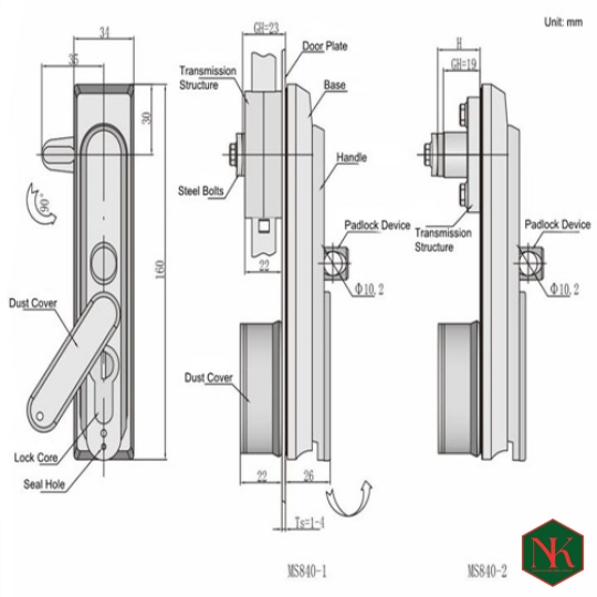 KHÓA TỦ ĐIỆN MS840