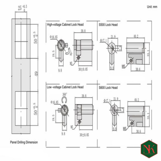 KHÓA TỦ ĐIỆN MS840