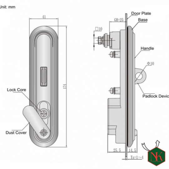 KHÓA TỦ ĐIỆN MS860
