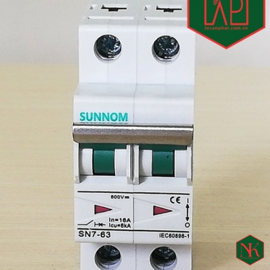 MCB DC 2P 16A-800V SUNNOM 