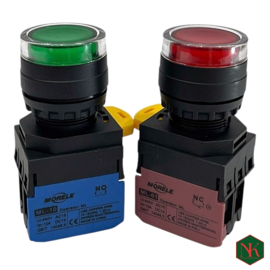 CÔNG TẮC NÚT NHẤN NHẢ CÓ ĐÈN MORELE ML-11D 