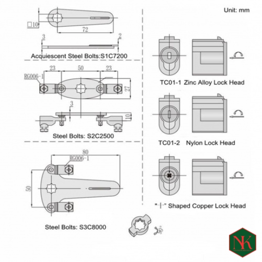 KHÓA TỦ ĐIỆN MS818-1